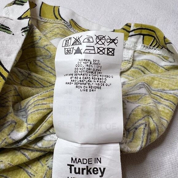 See by Chloe Banana Graphic Print T-Shirt White Yellow Women's 6 Vintage Y2K - Picture 9 of 15